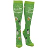Crazy Dog T-Shirts Cute and Funny Compression Socks for Women and Men with Funny Sayings Funny Gift for Casual Wear(Salty Bring Tequila)