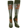 Crazy Dog T-Shirts Funny Mens Compression Socks Rugged High Socks with Tools Sports and More Pressure Socks For Men(Big Bucks)