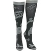 Crazy Dog T-Shirts Funny Mens Compression Socks Rugged High Socks with Tools Sports and More Pressure Socks For Men(Distracted By Blocks)