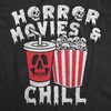 Mens Funny T Shirts Horror Movies and Chill Sarcastic Halloween Movie Graphic Novelty Tee for Men