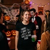 Womens There It Goes My Last Flying F*ck T Shirt Funny Halloween Spooky Bat Joke Tee for Ladies(Heather Black – Flying)