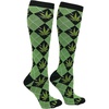 Crazy Dog T-Shirts Cute and Funny Compression Socks for Women and Men with Funny Sayings Funny Gift for Casual Wear(Multi – Argyle Weed)