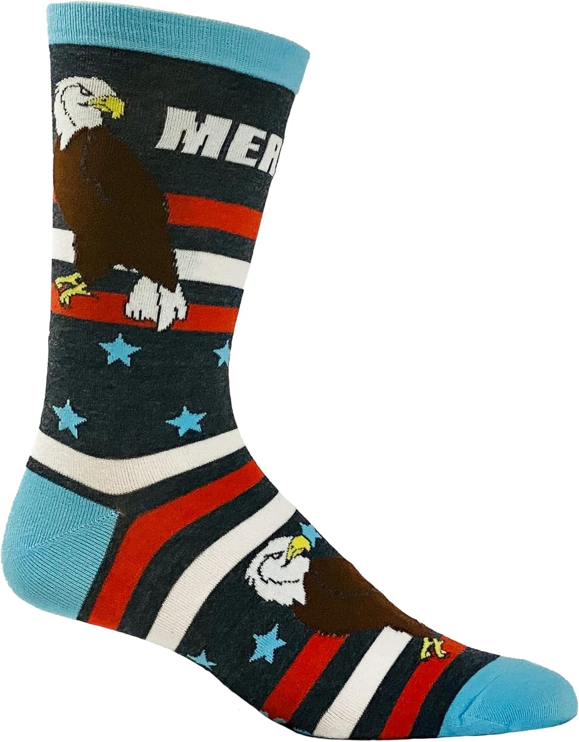 image:imageCrazy Dog TShirts Mens Merica Socks Funny 4th Of July Independence Day USA Eagle Novelty Footwear Funny Gift for Casual Wear