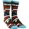 Crazy Dog T-Shirts Men’s Merica Socks Funny 4th Of July Independence Day USA Eagle Novelty Footwear Funny Gift for Casual Wear