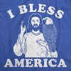 Mens Funny T Shirts I Bless America Sarcastic Jesus Graphic Tee for Men(Heather Royal – I Bless America)