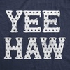 Womens Yee Haw T Shirt Funny Southern Fourth of July American Flag Tee for Ladies(Heather Navy – Yeehaw)