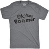 Mens Ok Boomer Fireworks T Shirt Funny 4th of July Graphic Novelty Tee(Dark Heather Grey)