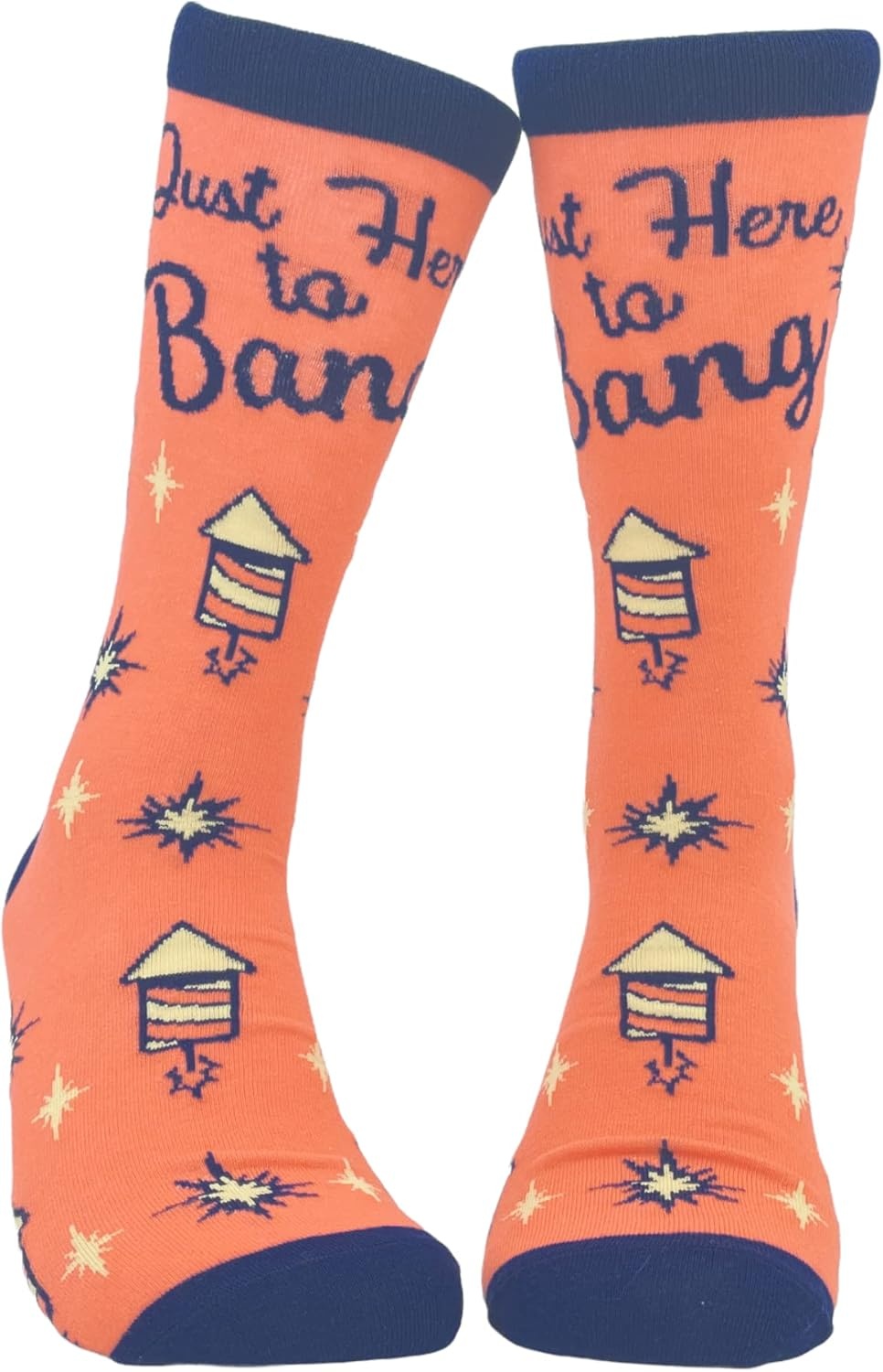image:imageCrazy Dog TShirts Mens Here to Bang Socks Funny 4th Of July Fireworks Sex Graphic Novelty Footwear Funny Gift for Casual Wear