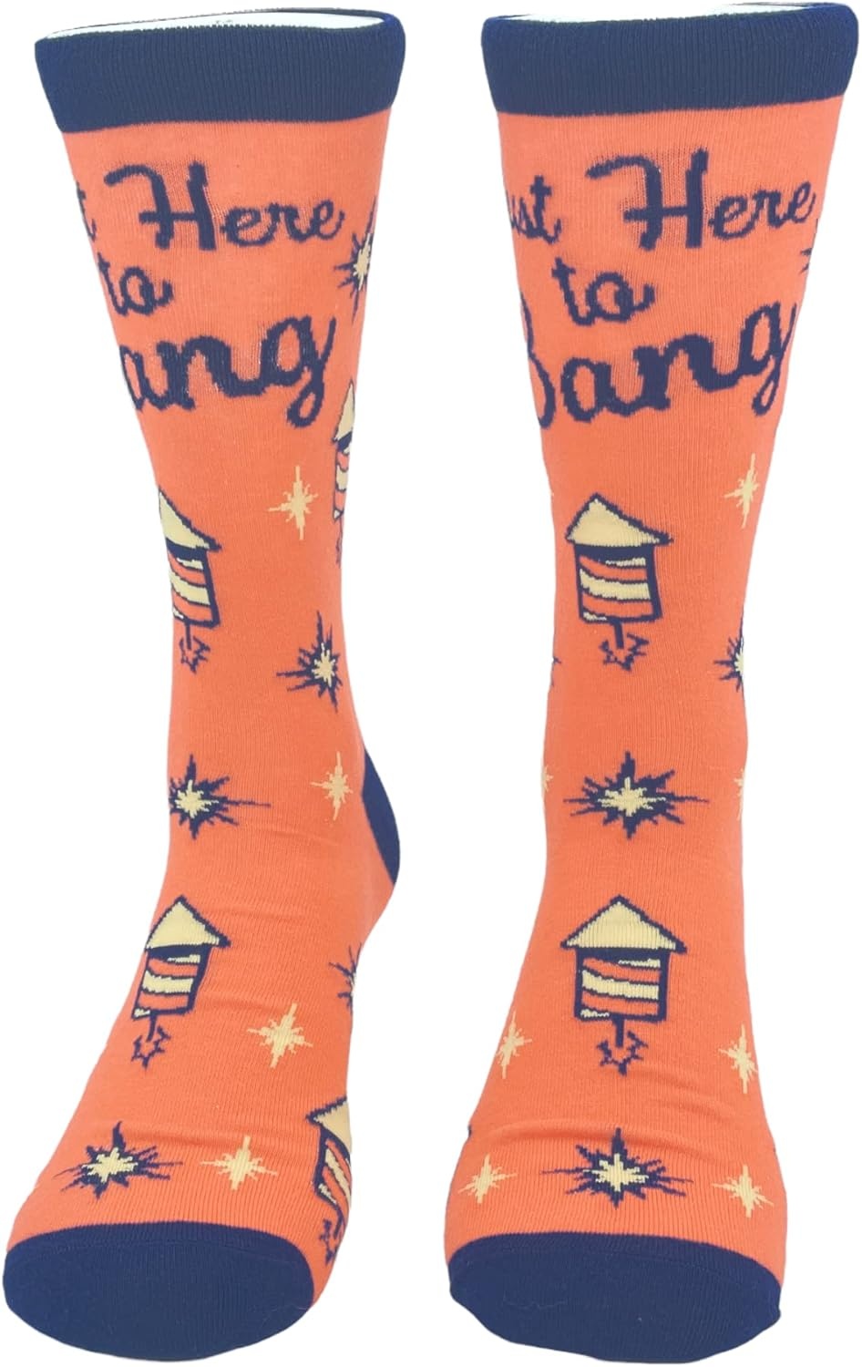 image:imageCrazy Dog TShirts Mens Here to Bang Socks Funny 4th Of July Fireworks Sex Graphic Novelty Footwear Funny Gift for Casual Wear