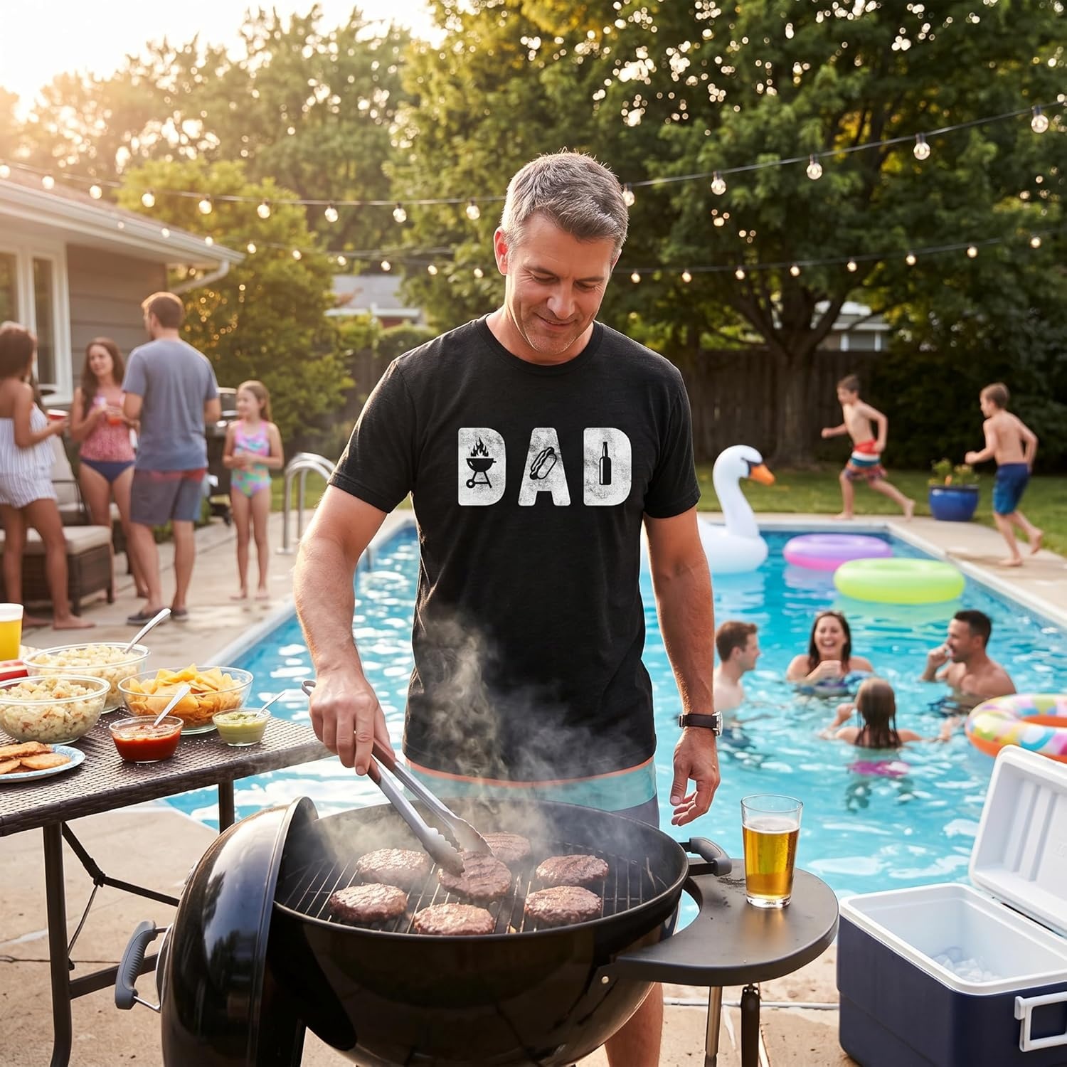 image:imageFunny Grilling T Shirts for Grill Masters Sarcastic Tees for DadsHeather Black Dad Grill