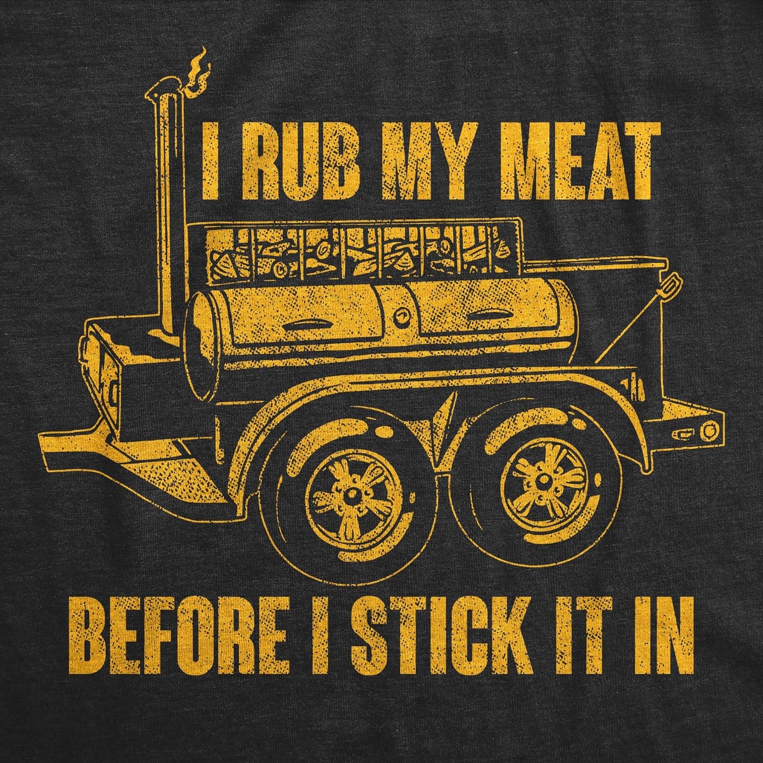 image:imageFunny Grilling T Shirts for Grill Masters Sarcastic Tees for DadsHeather Black Rub My Meat