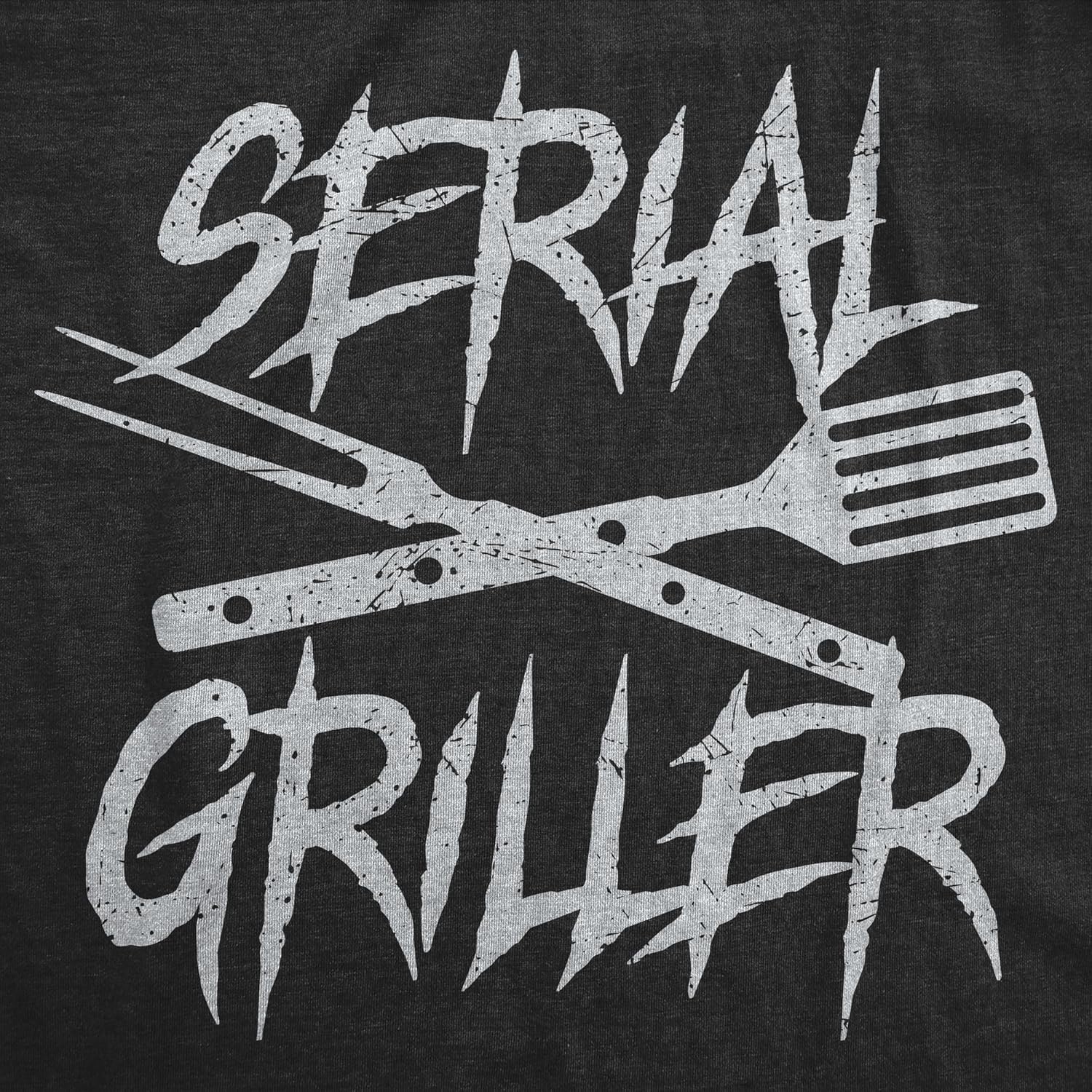 image:imageFunny Grilling T Shirts for Grill Masters Sarcastic Tees for DadsHeather Black Serial Griller