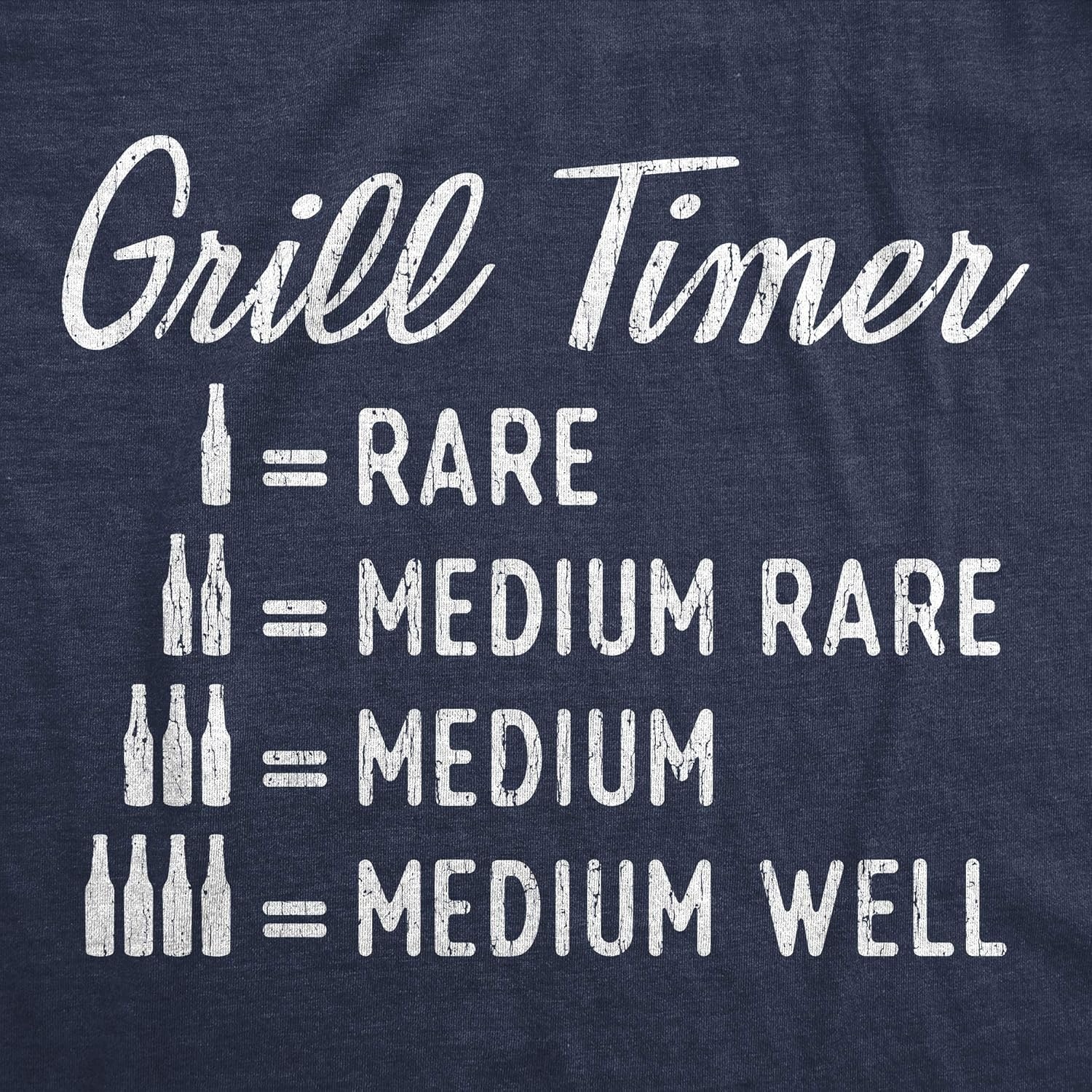 image:imageFunny Grilling T Shirts for Grill Masters Sarcastic Tees for DadsHeather Navy Beer Grill Timer