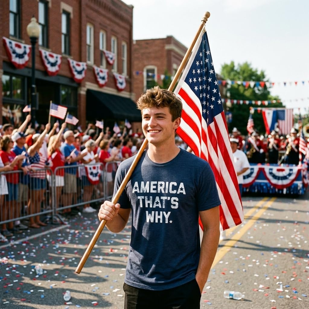 image:imageMens America Thats Why T Shirt Funny 4th of July Tee