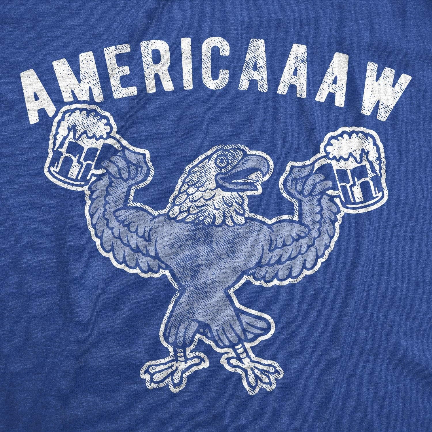 image:imageMens Americaaaw T Shirt Funny 4th of July Merica Bald Eagle Beer Drinking Graphic Party TeeHeather Royal