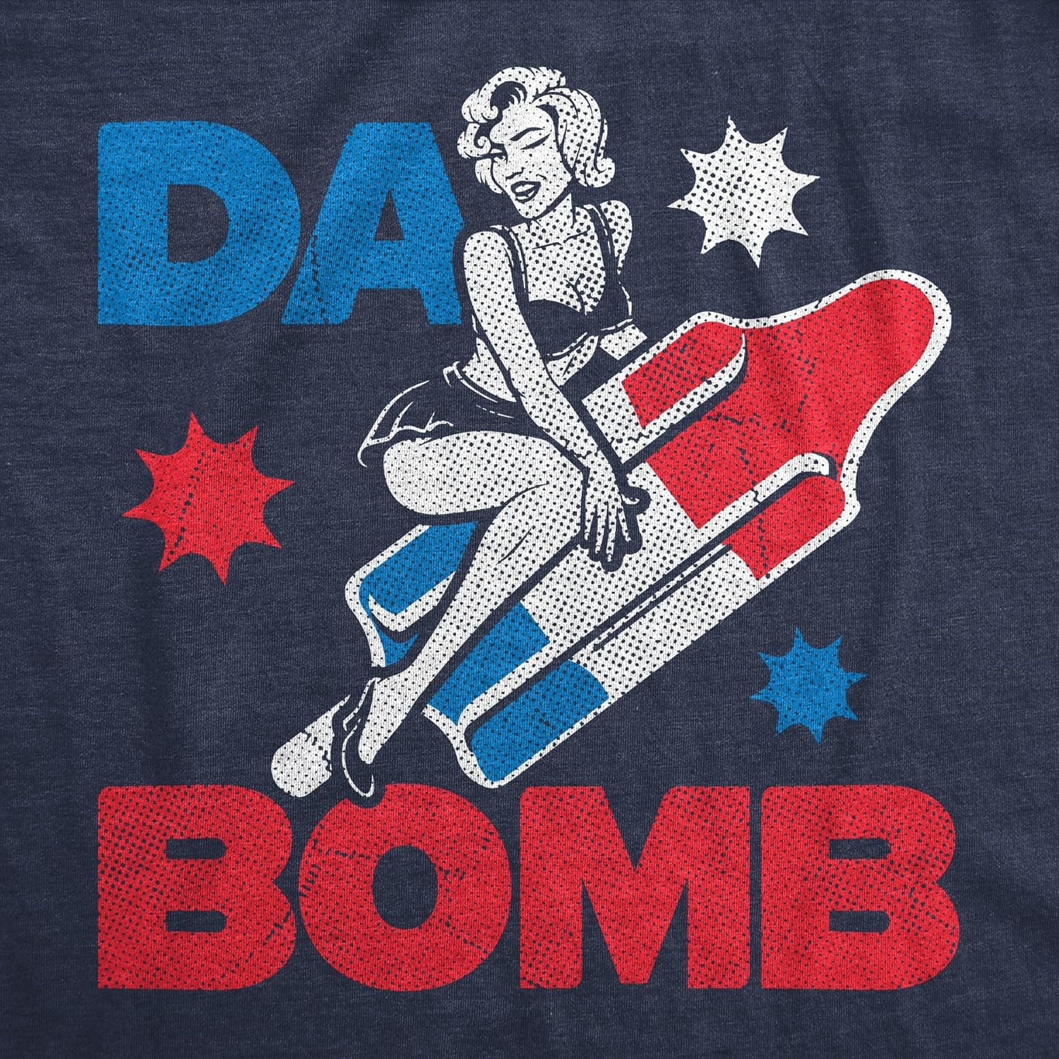 image:imageMens Da Bomb T Shirt Funny Retro Fourth of July Popsicle Tee for GuysHeather Navy Bomb