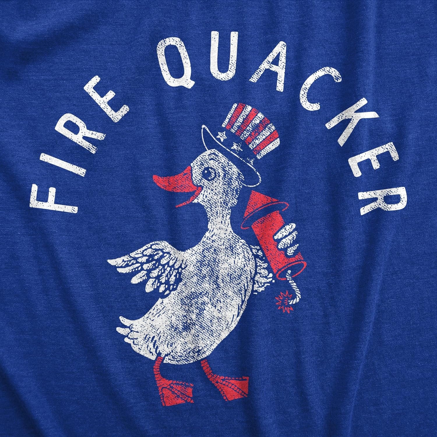 image:imageMens Fire Quacker T Shirt Funny Sarcastic Fourth of July Party Duck Fireworks Joke Graphic Tee for GuysHeather Royal