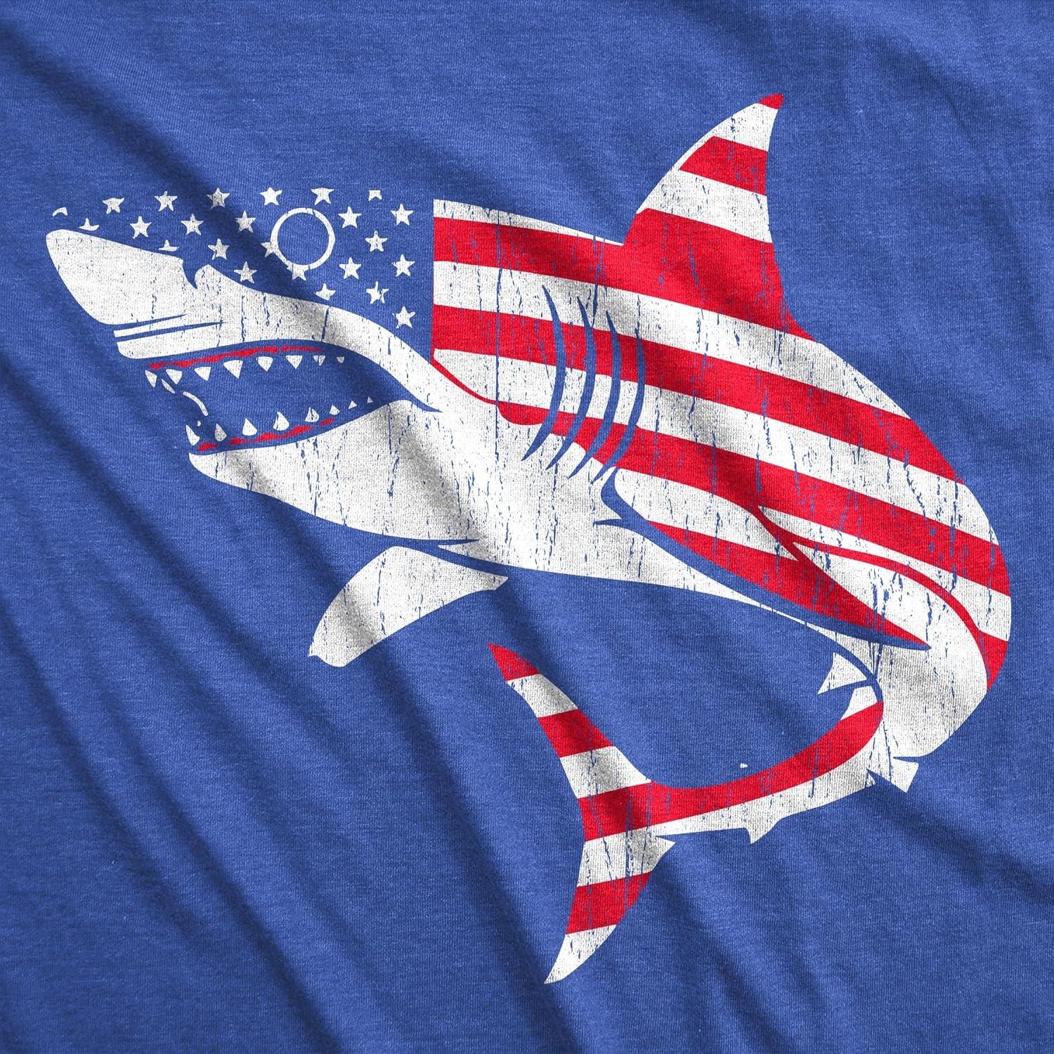 image:imageMens Funny T Shirts American Flag Shark Sarcastic Fourth of July Tee for Men