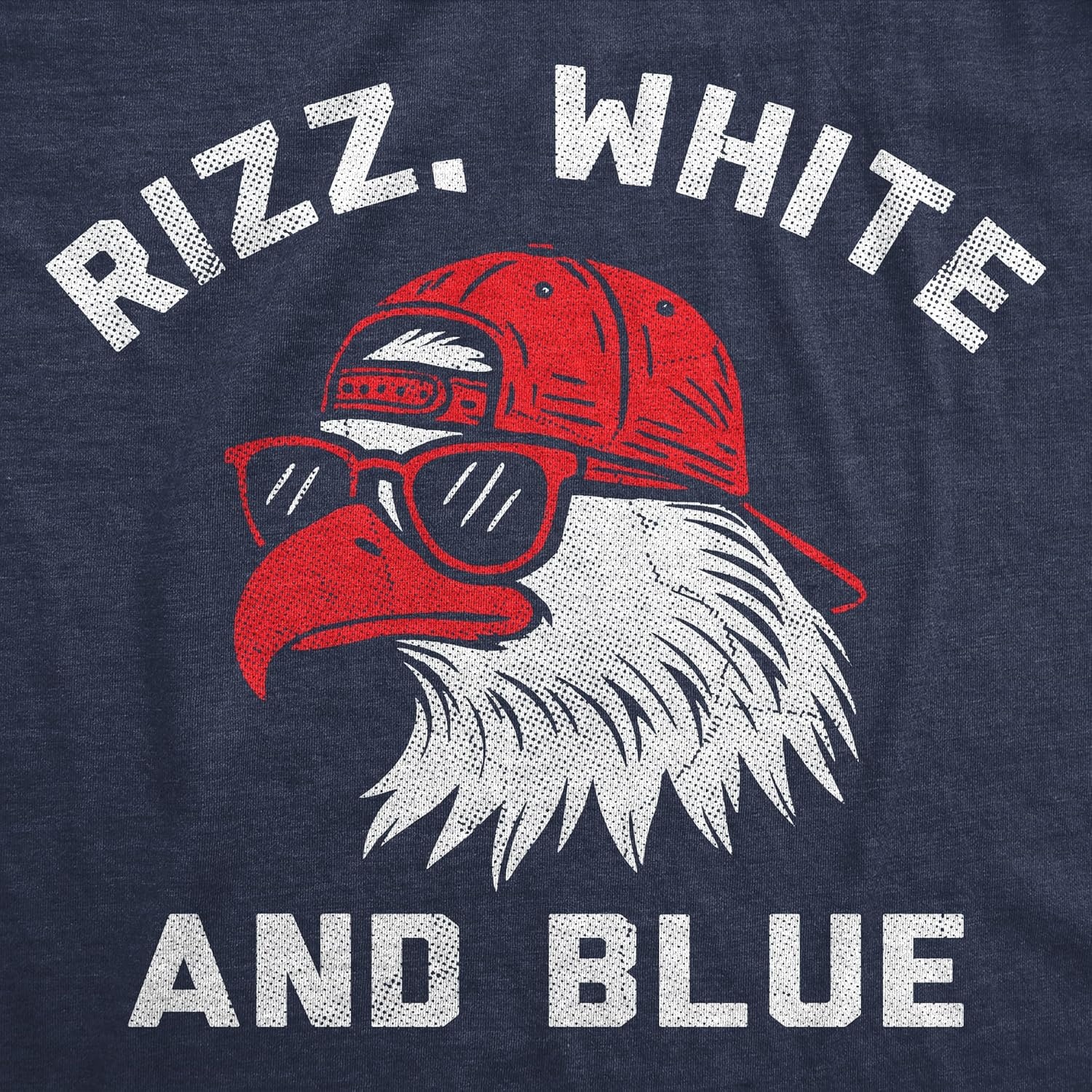 image:imageMens Funny T Shirts Rizz White and Blue Sarcastic Fourth of July Graphic Novelty Tee for Men