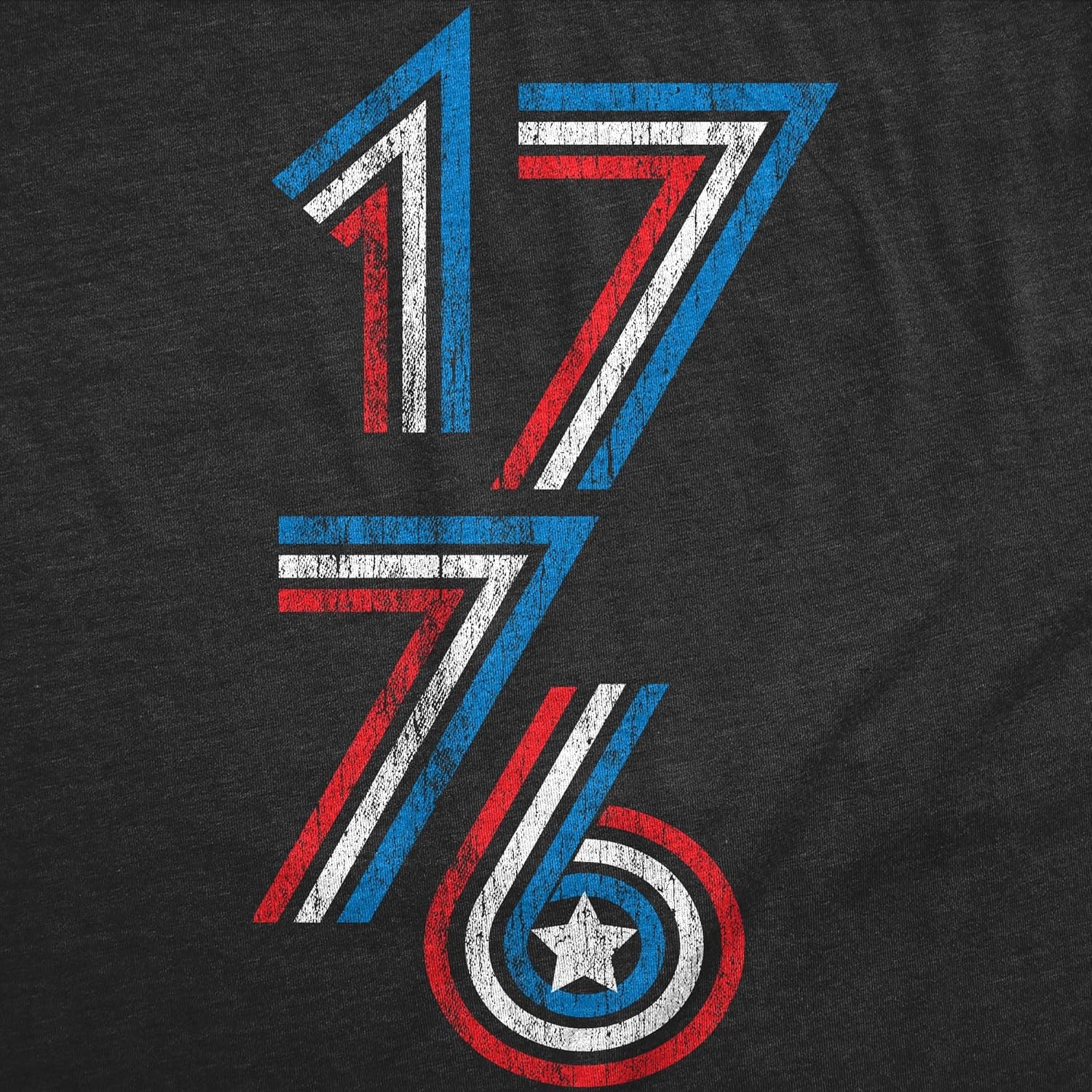 image:imageWomens 1776 Stripes Funny T Shirt Awesome Fourth of July Graphic Tee for LadiesHeather Black 1776 Stripes