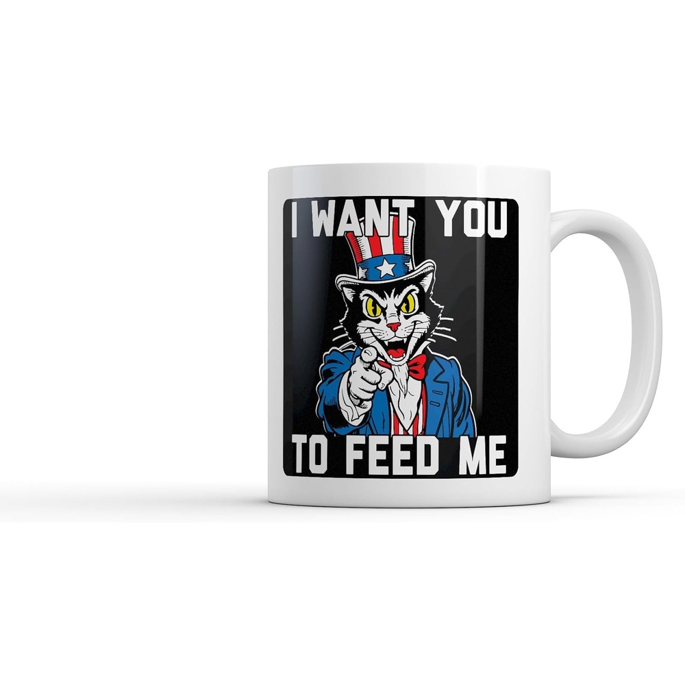 image:imageCrazy Dog TShirts I Want You to Feed Me Mug Funny Sarcastic Fourth Of July Kitten Graphic Novelty Coffee Cup 11ozCeramic Microwave Safe Insulated Drinking Cup
