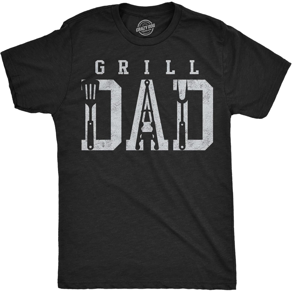 image:imageFunny Grilling T Shirts for Grill Masters Sarcastic Tees for DadsHeather Black Grill Dad