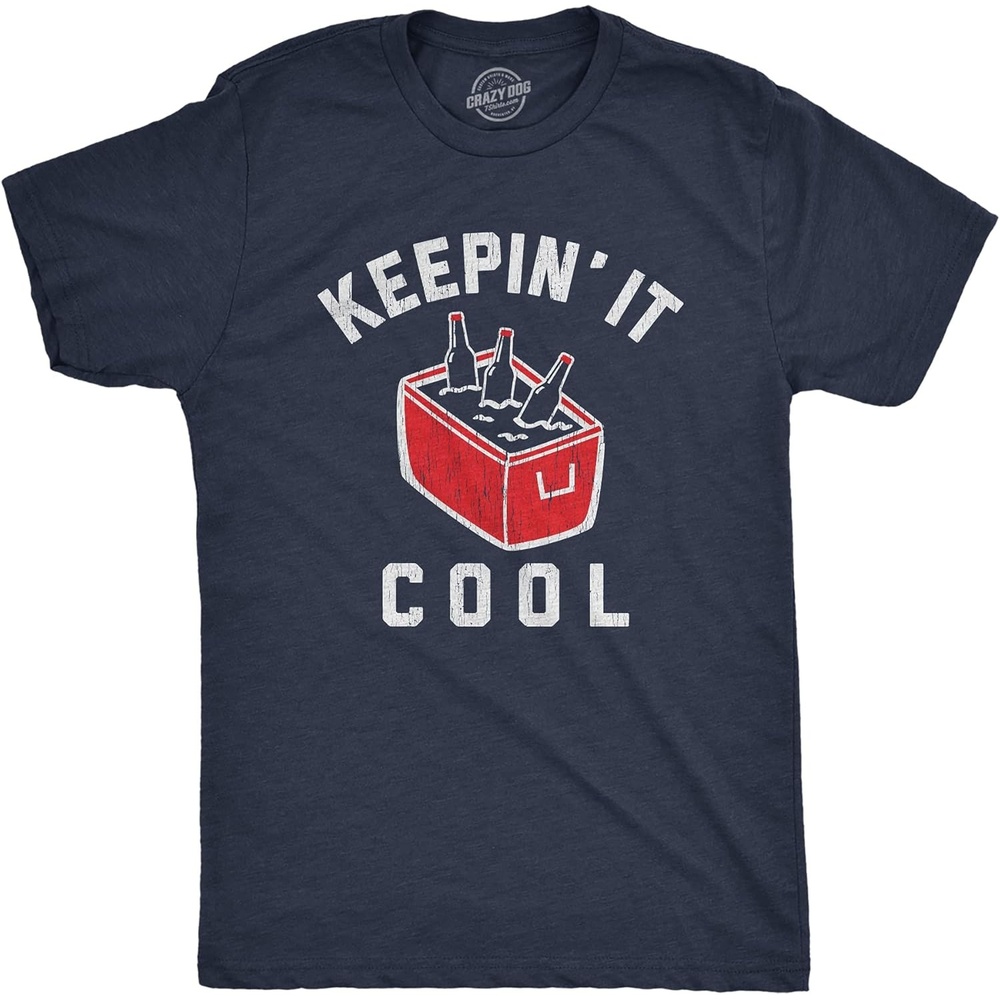 image:imageFunny Grilling T Shirts for Grill Masters Sarcastic Tees for DadsHeather Navy Keepin It Cool