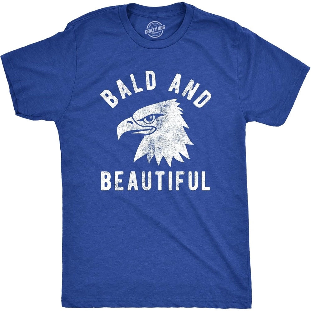 image:imageMens Bald and Beautiful T Shirt Funny Sarcastic Bald Eagle Fourth of July Party Joke Novelty Tee for GuysHeather Royal