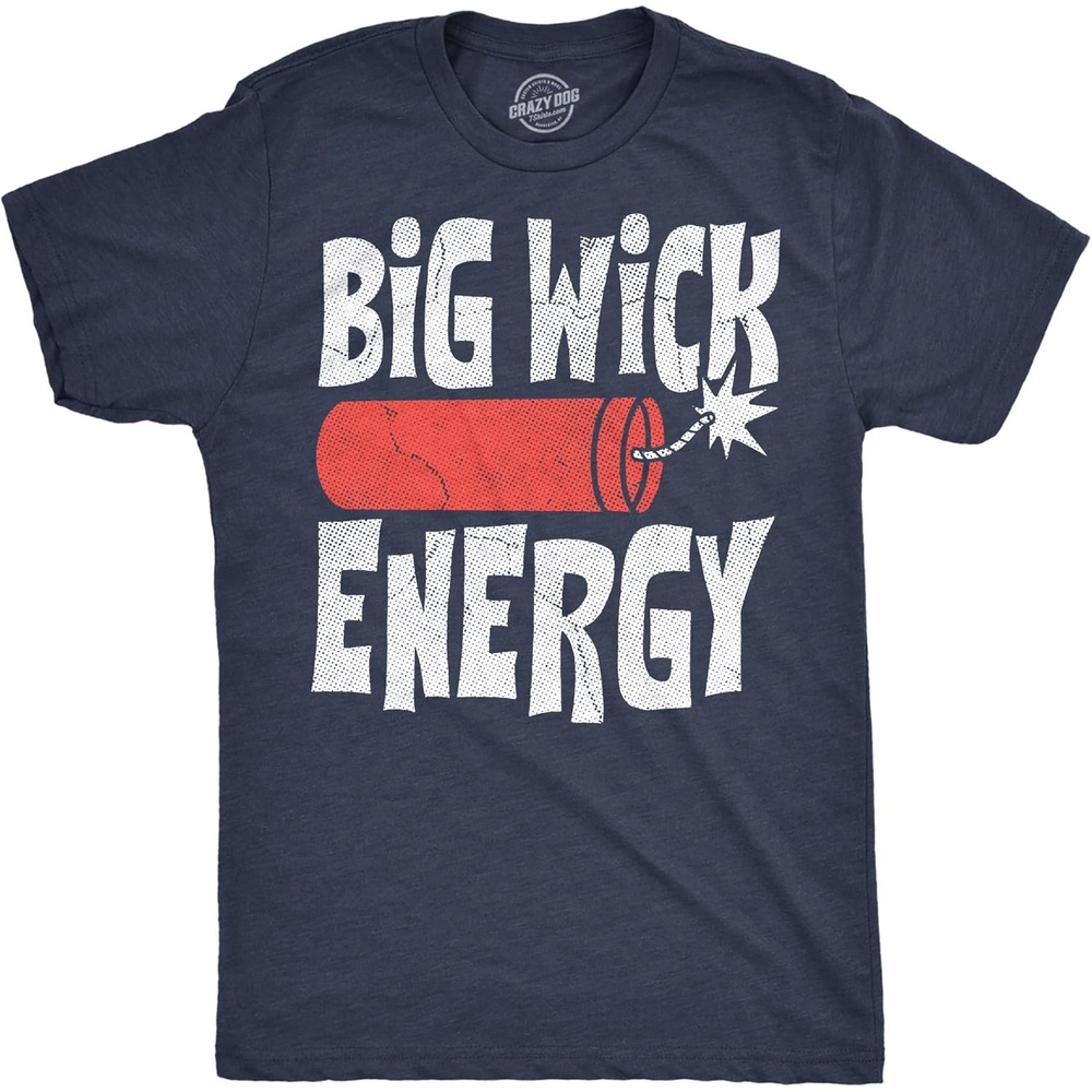 image:imageMens Funny T Shirts Big Wick Energy Sarcastic Fourth of July Fireworks Tee for Men