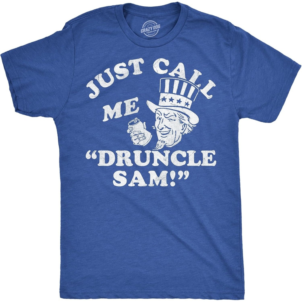 image:imageMens Funny T Shirts Just Call Me Druncle Sam Sarcastic Fourth of July Graphic Novelty Drinking Tee for Men