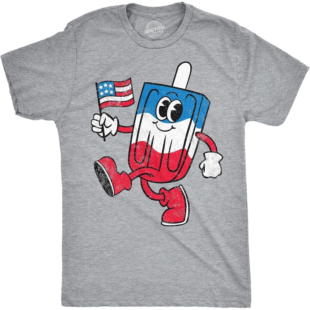 image:imageMens Funny T Shirts USA Popsicle Sarcastic Fourth of July Graphic Novelty Tee for Men