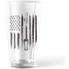 American Flag Beer Tap Pint Glass Funny Cool Patriotic Fourth Of July Drinking Graphic Cup-16 oz Funny Drinking Glasses Patriotic Cool Drinking Novelty White Standard