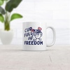 Crazy Dog T-Shirts Cup Full Of Freedom Mug Funny Sarcastic Fourth Of July Graphic Novelty Coffee Cup – 11ozCeramic Microwave Safe Insulated Drinking Cup