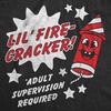 Crazy Dog T-Shirts Lil Fire Cracker Baby Bodysuit Funny Sarcastic Fourth Of July Graphic Novelty Jumper for Infants