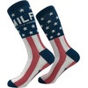 Crazy Dog T-Shirts Men’s MILF Man I Love Freedom Socks Funny Sarcastic Fourth Of July Graphic Novelty Footwear for Men Funny Gift for Casual Wear