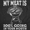 Funny Grilling T Shirts for Grill Masters Sarcastic Tees for Dads(Heather Black – Meat Your Mouth)