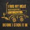 Funny Grilling T Shirts for Grill Masters Sarcastic Tees for Dads(Heather Black – Rub My Meat)