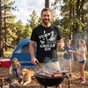 Funny Grilling T Shirts for Grill Masters Sarcastic Tees for Dads(Heather Black – Turn Grills on)