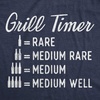 Funny Grilling T Shirts for Grill Masters Sarcastic Tees for Dads(Heather Navy – Beer Grill Timer)