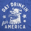 Mens Funny T Shirts Day Drinkin for America Sarcastic Fourth of July Tee for Men(Heather Royal – Day Drinkin for America)