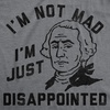 Mens Funny T Shirts Im Not Mad Im Just Disappointed George Washington Sarcastic Fourth of July Tee for Men