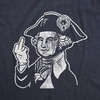Mens George Washington Middle Finger T Shirt Funny 4th of July Flip The Bird Hilarious Graphic Tee(Heather Navy)