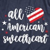 Womens Funny T Shirts All American Sweetheart Sarcastic Fourth of July Graphic Novelty Tee for Ladies