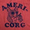 Womens Funny T Shirts Americorg Sarcastic Fourth of July Dog Graphic Tee for Ladies(Heather Red – Americorg)