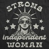 Womens Funny T Shirts Strong Independent Woman Sarcastic Fourth of July Graphic Novelty Tee for Ladies