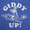 Womens Giddy Up Funny T Shirt Sarcastic Fourth of July Graphic Tee for Ladies(Heather Royal – Giddy Up)
