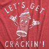 Womens Lets Get Crackin T Shirt Funny Fourth of July Firecracker Tee for Ladies(Heather Red – Crackin)