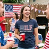 Womens Milf Man I Love Freedom T Shirt Funny Patriotic Fourth of July Flag Tee for Ladies(Heather Navy – Milf)