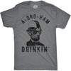 Mens A-Bro-Ham Drinkin T Shirt Funny 4th of July Abe Lincoln Tee for Guys(Dark Heather Grey)