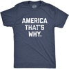 Mens America That’s Why T Shirt Funny 4th of July Tee